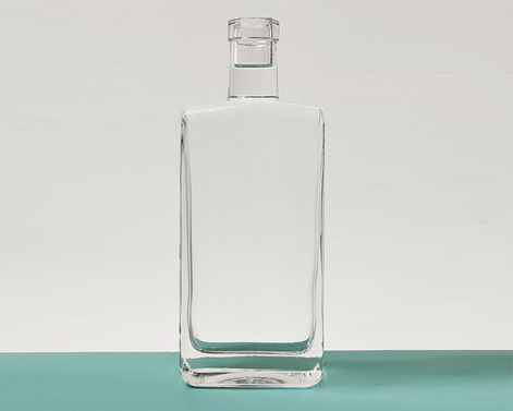 Chai Rượu Vodka Gin thủy tinh đá lửa trắng thêm hoàn thiện gpi hình chữ nhật 350ml
