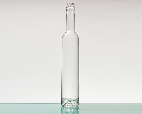 Chai rượu Gin thủy tinh đá lửa siêu trắng đế tròn nặng 375ml