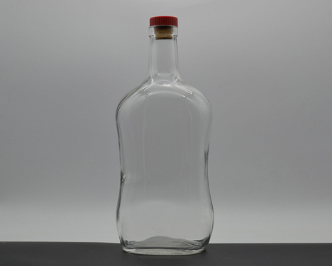 Bình thủy tinh đá lửa siêu trắng 3L chai rượu rum tròn trong suốt
