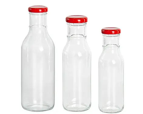 Chai thủy tinh đựng nước sốt đá lửa tròn hình trụ 250ml