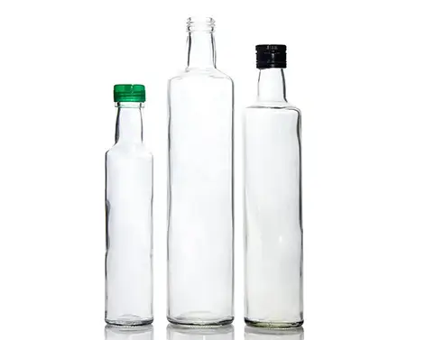 Chai thủy tinh dầu ô liu đá lửa trắng siêu tròn rỗng 500ml
