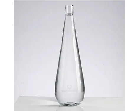 75cl Bình nước thủy tinh có ren tròn thanh lịch màu trắng siêu mịn