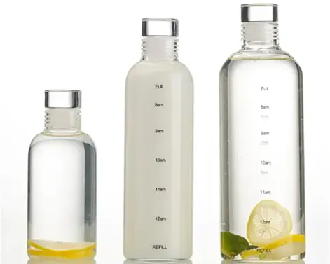 Chai Nước Thủy Tinh suối màu pha lê đá lửa bổ sung 750ml