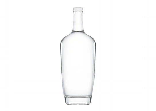 Chai rượu Gin thủy tinh đá lửa trắng thêm hình bầu dục 750ml