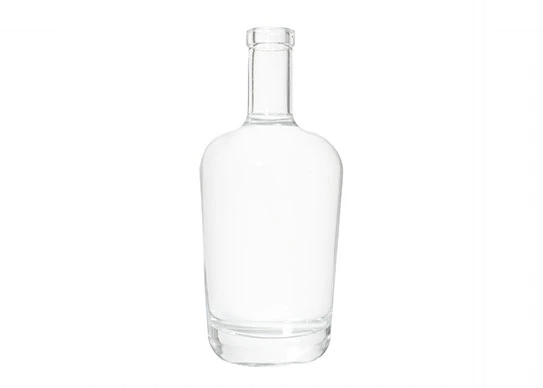 Chai rượu mạnh thủ công chai thủy tinh màu trắng siêu thiết kế mới 750ml