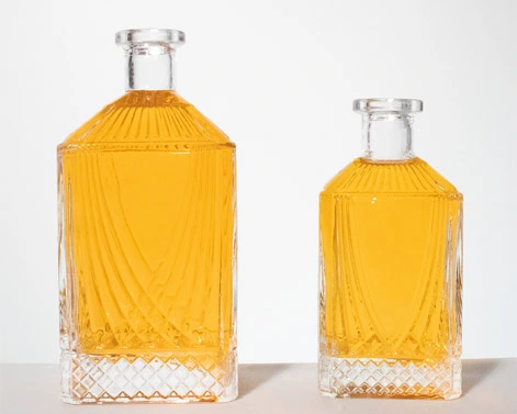 Chai Vodka rum Bourbon Tequila thủy tinh 750ml hình vuông đá lửa trắng bổ sung
